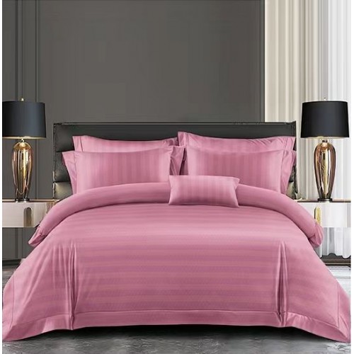 Set Lenjerie Eleganta Damasc din 6 piese cu elestic, Cearceaf de pat 180x200cm, PU-07