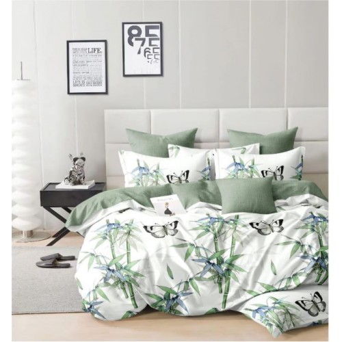Set Lenjerie Eleganta 6 piese din Finet, Cearceaf de pat 230x240cm, Pat 2 Persoane, PC-3