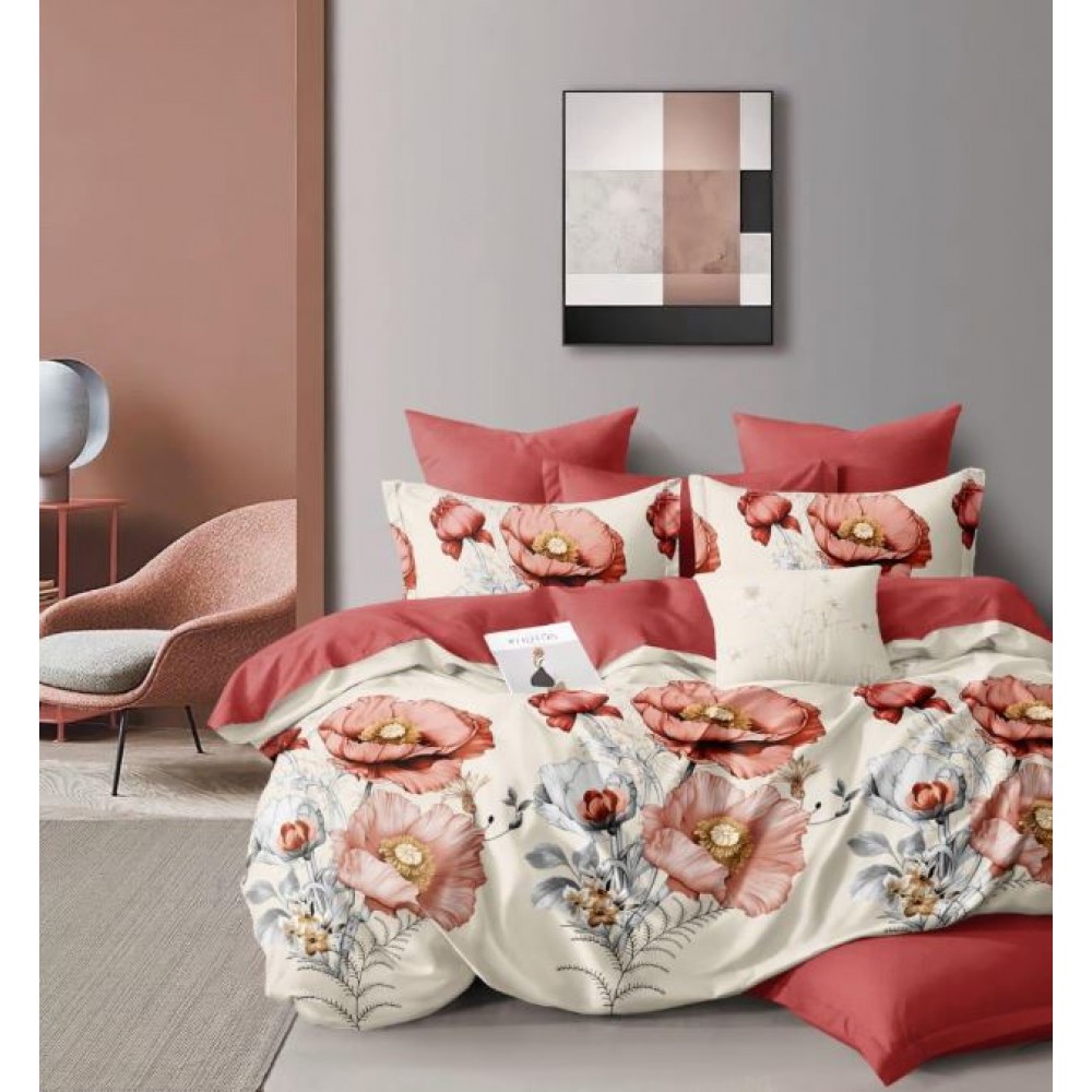 Set Lenjerie Eleganta 6 piese din Finet, Cearceaf de pat 230x240cm, Pat 2 Persoane, PC-6