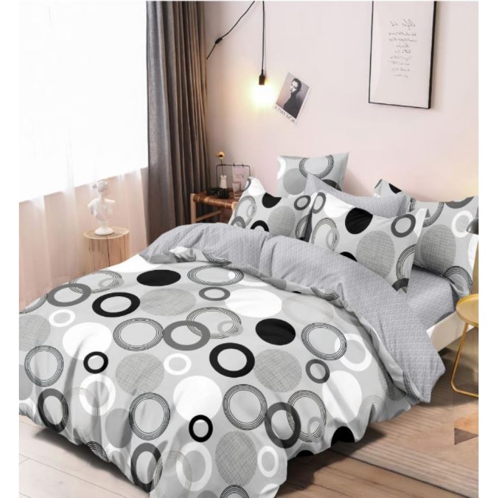 Set Lenjerie Eleganta 6 piese din Finet, Cearceaf de pat 230x240cm, Pat 2 Persoane, PC-9