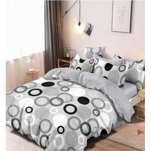 Set Lenjerie Eleganta 6 piese din Finet, Cearceaf de pat 230x240cm, Pat 2 Persoane, PC-9