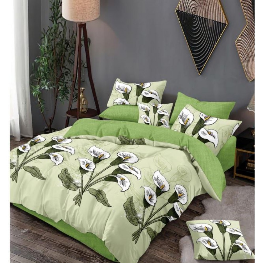 Set Lenjerie Eleganta 6 piese din Finet, Cearceaf de pat 230x240cm, Pat 2 Persoane, PC-10