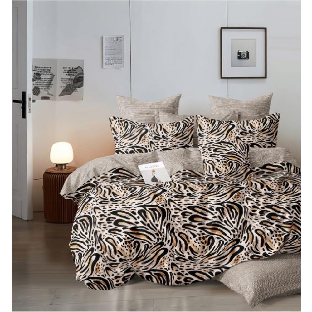 Set Lenjerie Eleganta 6 piese din Finet, Cearceaf de pat 230x240cm, Pat 2 Persoane, PC-11