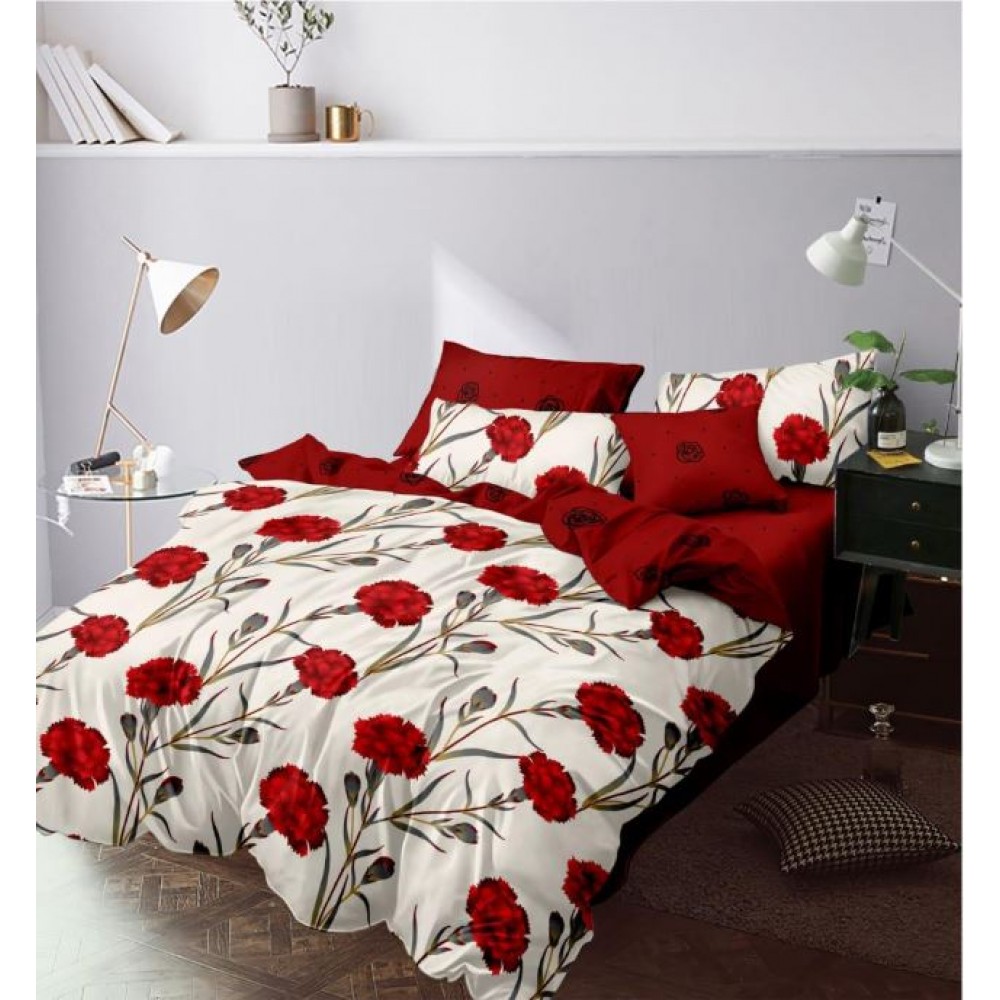 Set Lenjerie Eleganta 6 piese din Finet, Cearceaf de pat 230x240cm, Pat 2 Persoane, PC-14