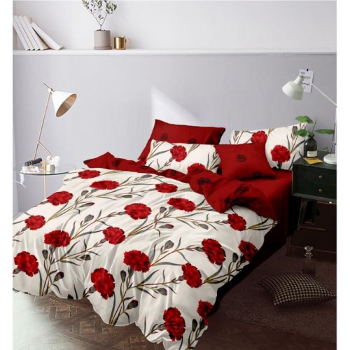 Set Lenjerie Eleganta 6 piese din Finet, Cearceaf de pat 230x240cm, Pat 2 Persoane, PC-14