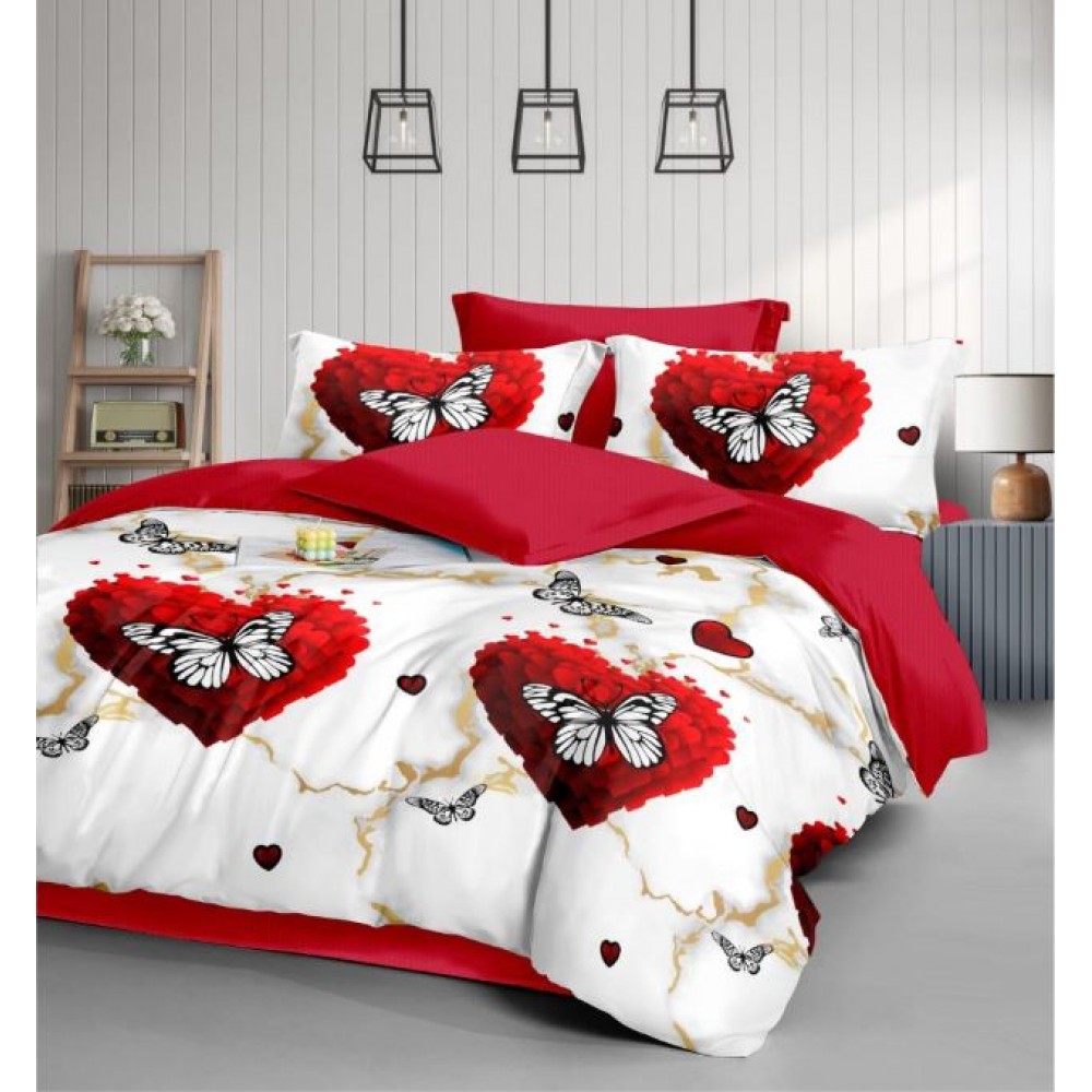 Set Lenjerie Eleganta 6 piese din Finet, Cearceaf de pat 230x240cm, Pat 2 Persoane, PC-15