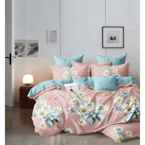 Set Lenjerie Eleganta 6 piese din Finet, Cearceaf de pat 230x240cm, Pat 2 Persoane, PC-17