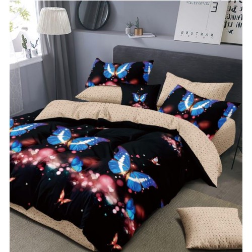 Set Lenjerie Eleganta 6 piese din Finet, Cearceaf de pat 230x240cm, Pat 2 Persoane, PC-18