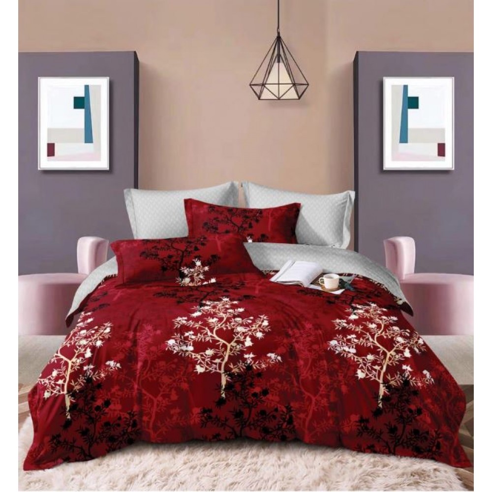 Set Lenjerie Eleganta 6 piese din Finet, Cearceaf de pat 230x240cm, Pat 2 Persoane, PC-19