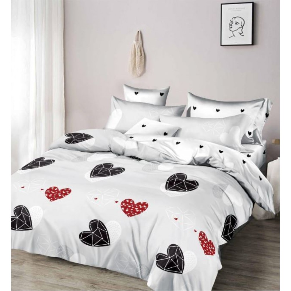 Set Lenjerie Eleganta 6 piese din Finet, Cearceaf de pat 230x240cm, Pat 2 Persoane, PC-22