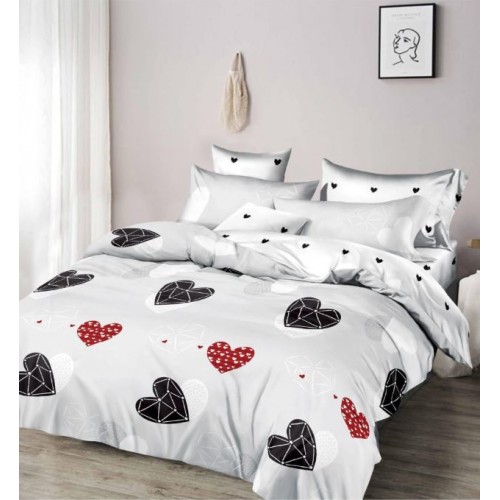 Set Lenjerie Eleganta 6 piese din Finet, Cearceaf de pat 230x240cm, Pat 2 Persoane, PC-22