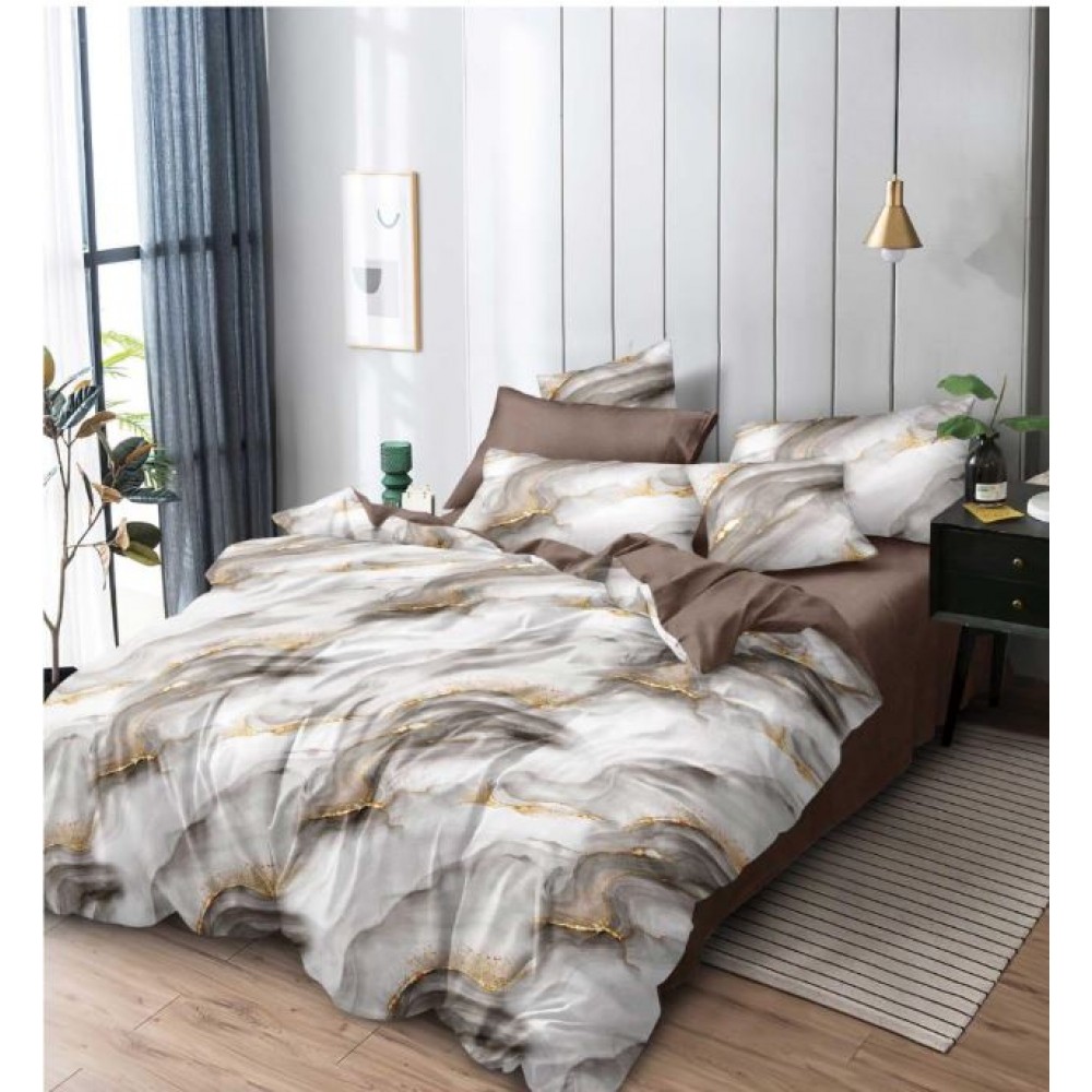 Set Lenjerie Eleganta 6 piese din Finet, Cearceaf de pat 230x240cm, Pat 2 Persoane, PC-27