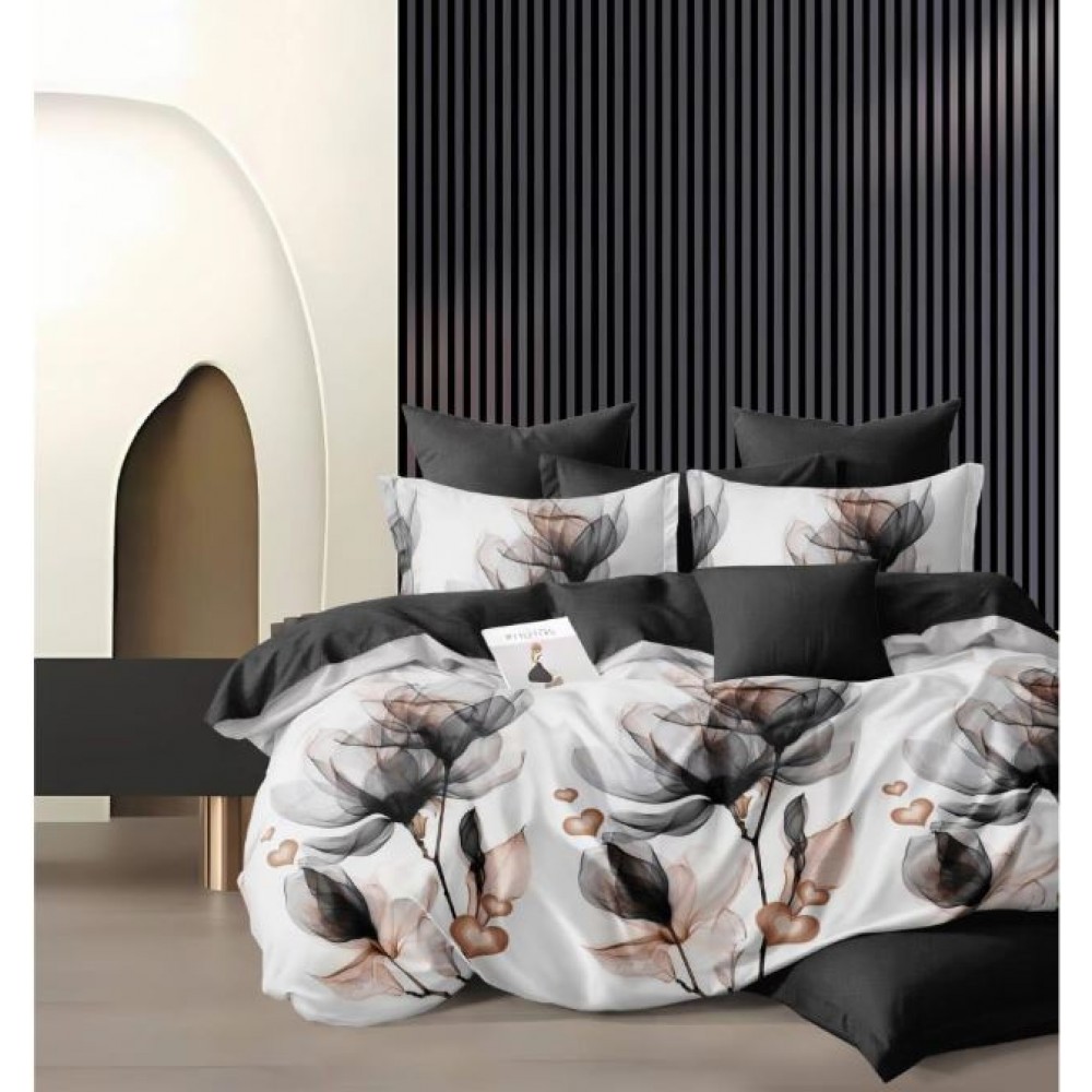 Set Lenjerie Eleganta 6 piese din Finet, Cearceaf de pat 230x240cm, Pat 2 Persoane, PC-31