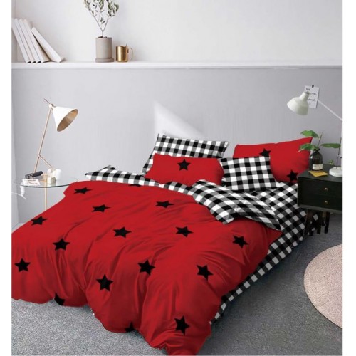 Set Lenjerie Eleganta 6 piese din Finet, Cearceaf de pat 230x240cm, Pat 2 Persoane, PC-32