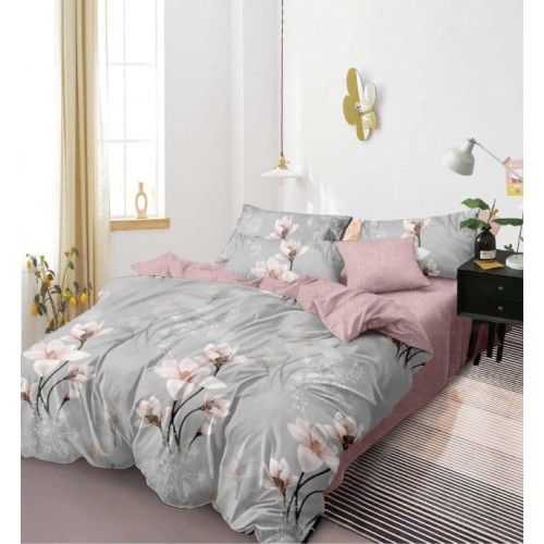 Set Lenjerie Eleganta 6 piese din Finet, Cearceaf de pat 230x240cm, Pat 2 Persoane, PC-38
