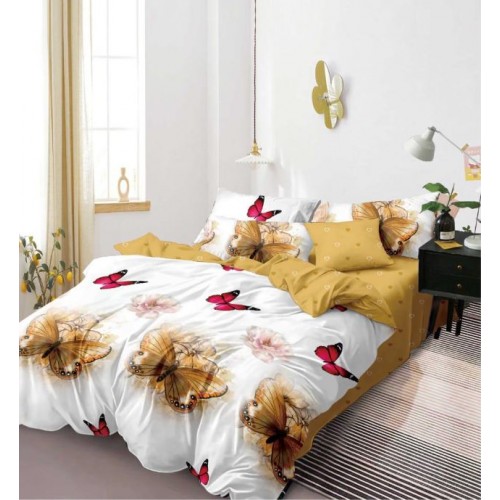 Set Lenjerie Eleganta 6 piese din Finet, Cearceaf de pat 230x240cm, Pat 2 Persoane, PC-39