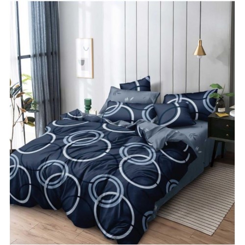 Set Lenjerie Eleganta 6 piese din Finet, Cearceaf de pat 230x240cm, Pat 2 Persoane, PC-41