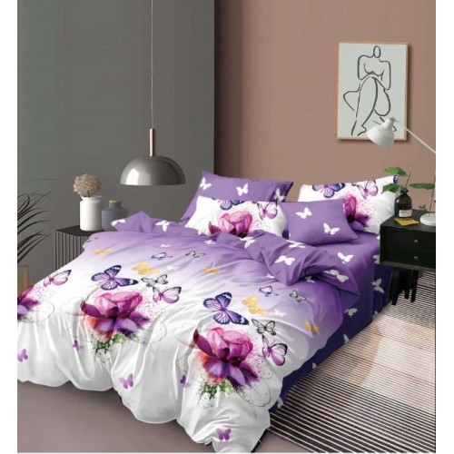 Set Lenjerie Eleganta 6 piese din Finet, Cearceaf de pat 230x240cm, Pat 2 Persoane, PC-43