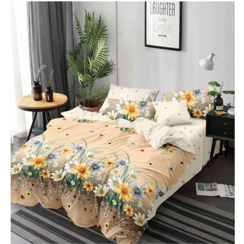 Set Lenjerie Eleganta 6 piese din Finet, Cearceaf de pat 230x240cm, Pat 2 Persoane, PC-44