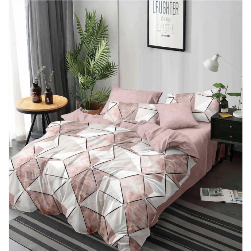 Set Lenjerie Eleganta 6 piese din Finet, Cearceaf de pat 230x240cm, Pat 2 Persoane, PC-47
