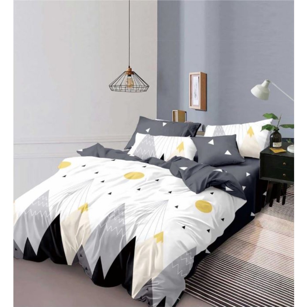 Set Lenjerie Eleganta 6 piese din Finet, Cearceaf de pat 230x240cm, Pat 2 Persoane, PC-50