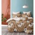 Set Lenjerie Eleganta 6 piese cu elestic din Bumbac Finet, Cearceaf de pat 180x200cm, Pat 2 Persoane, LP-25