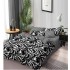 Set Lenjerie Eleganta 6 piese cu elestic din Bumbac Finet, Cearceaf de pat 180x200cm, Pat 2 Persoane, LP-28