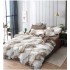 Set Lenjerie Eleganta 6 piese cu elestic din Bumbac Finet, Cearceaf de pat 180x200cm, Pat 2 Persoane, LP-36