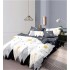 Set Lenjerie Eleganta 6 piese cu elestic din Bumbac Finet, Cearceaf de pat 180x200cm, Pat 2 Persoane, LP-45