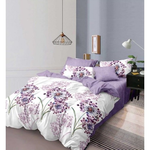 Set Lenjerie Eleganta 6 piese cu elestic din Bumbac Finet, Cearceaf de pat 180x200cm, Pat 2 Persoane, LP-50