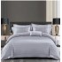 Set Lenjerie Eleganta Damasc din 6 piese, Cearceaf de pat 230x240cm, Pat 2 Persoane, LH-10