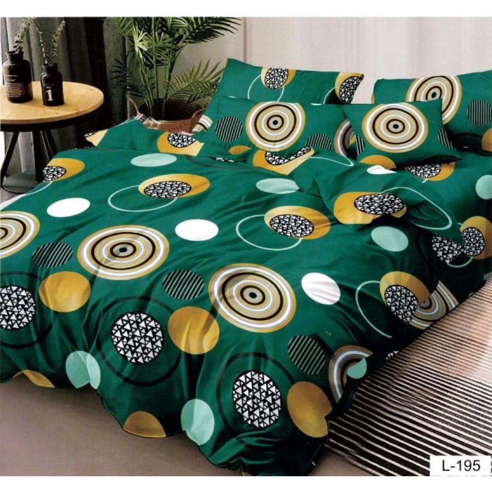 Set Lenjerie Eleganta Finet cu elastic din 4 piese, Cearceaf de pat 180x200cm, Pat 2 Persoane, EL-195