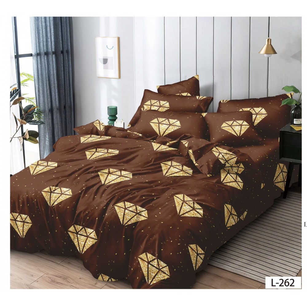 Set Lenjerie Eleganta Finet cu elastic din 4 piese, Cearceaf de pat 180x200cm, Pat 2 Persoane, EL-262