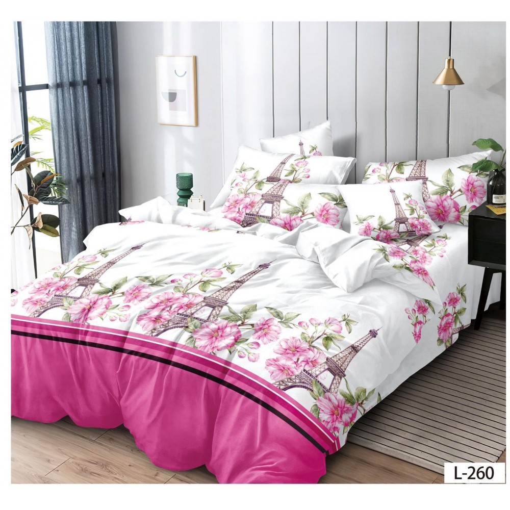 Set Lenjerie Eleganta Finet cu elastic din 4 piese, Cearceaf de pat 180x200cm, Pat 2 Persoane, EL-260
