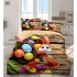 Set Lenjerie Eleganta cu imprimeu de Paște, 6 piese din Finet, Cearceaf de pat 230x250cm, Pat 2 Persoane, BB5