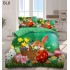 Set Lenjerie Eleganta cu imprimeu de Paște, 6 piese din Finet Cu Elastic, Cearceaf de pat 180x200cm, Pat 2 Persoane, BL8