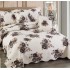 Cuvertură Pat Dublu, 5 Piese, Bumbac 100% , Imprimat –Calitate Premium, cu Imprimeu Durabil, 230x250 cm, E-S138