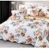 Cuvertură Pat Dublu, 5 Piese, Bumbac 100% , Imprimat –Calitate Premium, cu Imprimeu Durabil, 230x250 cm, E-S218