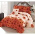 Cuvertură Pat Dublu, 5 Piese, Bumbac 100% , Imprimat –Calitate Premium, cu Imprimeu Durabil, 230x250 cm, E-S84