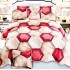 Cuvertură Pat Dublu, 5 Piese, Bumbac 100% , Imprimat –Calitate Premium, cu Imprimeu Durabil, 230x250 cm, E-S94