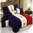 Cuvertură Pat Dublu, 5 Piese, Bumbac 100% , Imprimat –Calitate Premium, cu Imprimeu Durabil, 230x250 cm, E-S105