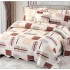 Cuvertură Pat Dublu, 5 Piese, Bumbac 100% , Imprimat –Calitate Premium, cu Imprimeu Durabil, 230x250 cm, E-S318