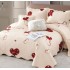 Cuvertură Pat Dublu, 5 Piese, Bumbac 100% , Imprimat –Calitate Premium, cu Imprimeu Durabil, 230x250 cm, E-S332