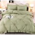 Lenjerie de pat FINET Brodate, pentru 2 persoane, 4 piese, Cearceaf de pat 220 x 240cm, JH-08