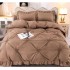Lenjerie de pat FINET Brodate, pentru 2 persoane, 4 piese, Cearceaf de pat 220 x 240cm, JH-06