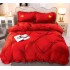 Lenjerie de pat FINET Brodate, pentru 2 persoane, 4 piese, Cearceaf de pat 220 x 240cm, JH-04