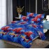 Lenjerie Bumbac tip Finet pufos, ușoară, Model Spiderman Albastru-Rosu pentru copii, cearceaf pentru pat 230x250cm, L-SP1
