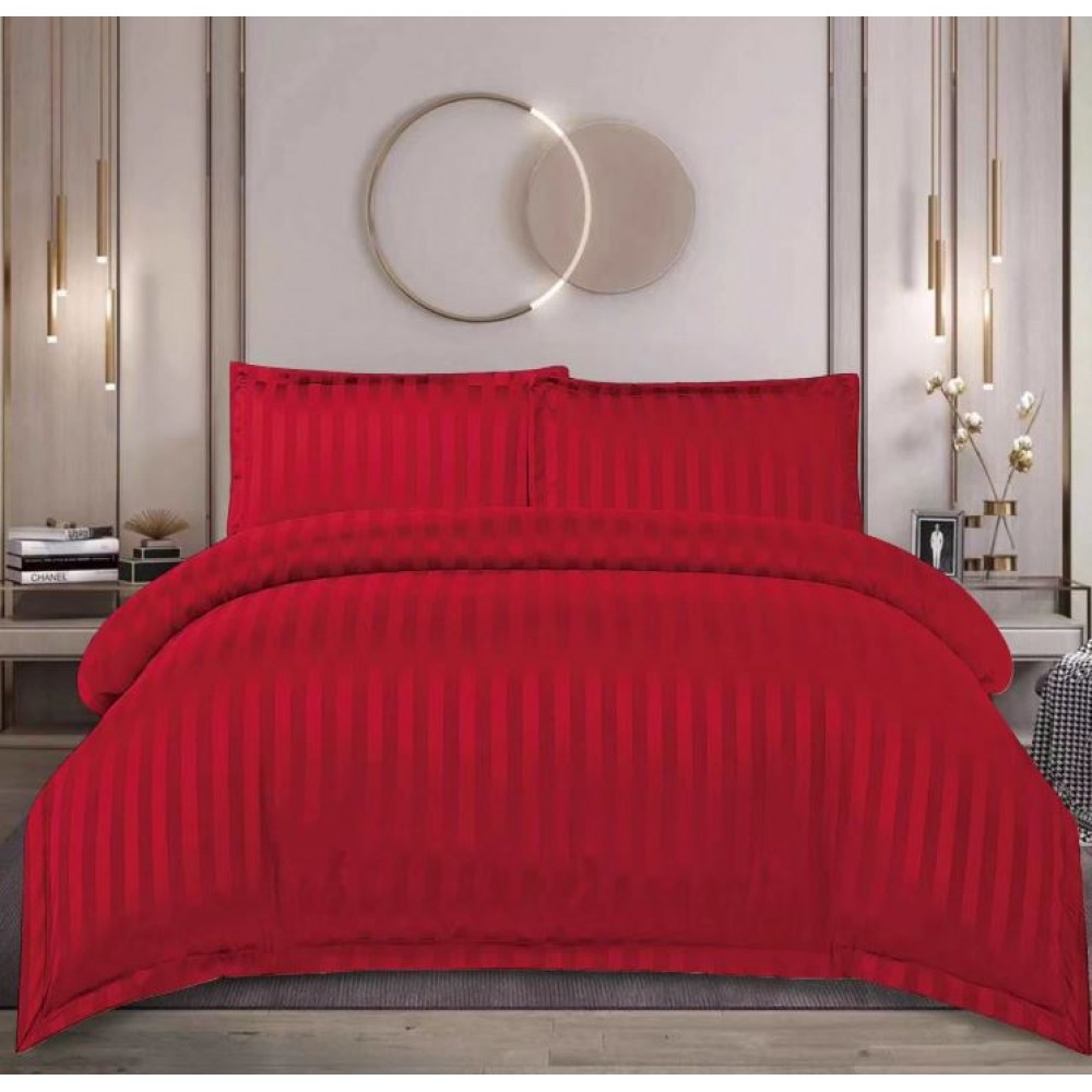 Lenjerie de pat dublu din damasc cu elastic, 4 piese, cearceaf pentru pat 180x200cm, PTC-02