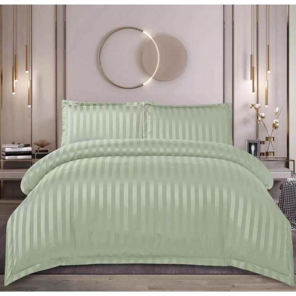 Lenjerie de pat dublu din damasc cu elastic, 4 piese, cearceaf pentru pat 180x200cm, PTC-04