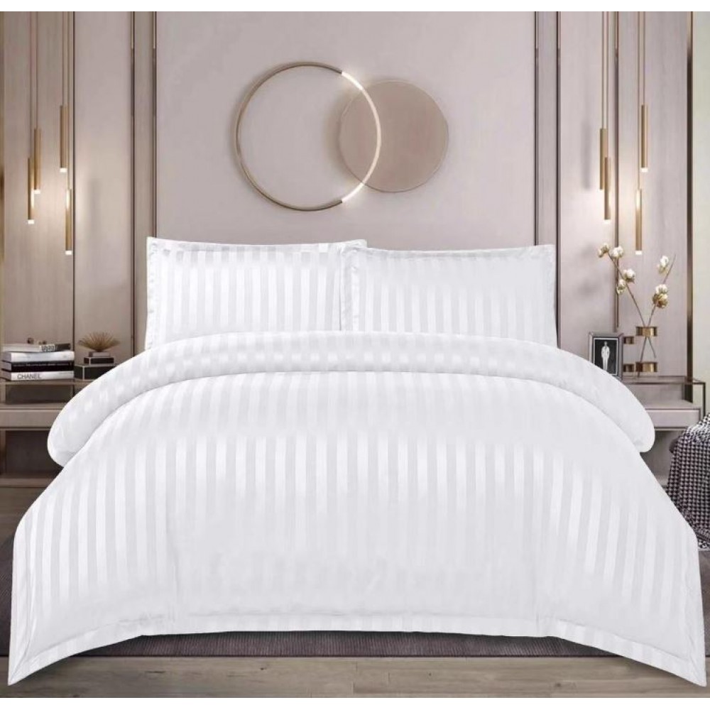 Lenjerie de pat dublu din damasc cu elastic, 4 piese, cearceaf pentru pat 180x200cm, PTC-07